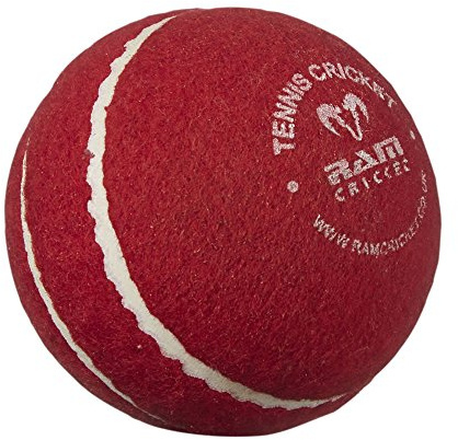 Ram Cricket Tennis Ball – Box of 6 - Tennis ball Construction with Built in Cricket Seam to Mimic a Real Cricket Ball - Low Bounce Cricket Training Ball - Great for Kids and Younger Players