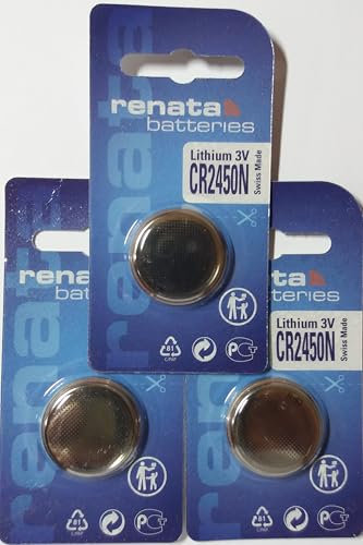 Renata Cr2450 N Batterylithium pièce de monnaie Cr2450 N 3 V 540 mAh [Lot de 3] Pro-Series (Multipack)