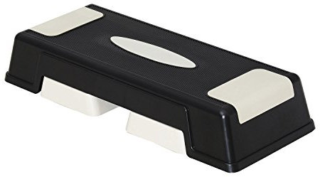 HOMCOM Steppbrett Aerobic Fitness Heimtrainer Stepper 3fach höhenverstellbar