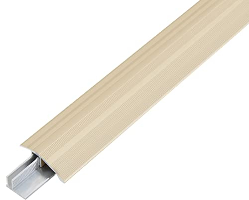 Alberts 492977 Ausgleichsprofil Duo | Aluminium, sandfarbig eloxiert | Länge: 1000 mm | Breite: 44 mm