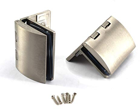 Glastürscharnier-Set, Zinklegierung, Duschscharnier, Glas-Türklammer