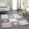 Teppich-Traum Kinderzimmer Teppich Spiel & Baby Teppich Herz Stern Punkte Design in Lila Grau Creme Größe 200 x 290 cm