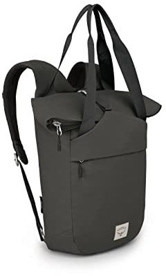 Osprey Arcane Zip Top Tote Backpack, Stonewash Black, One Size