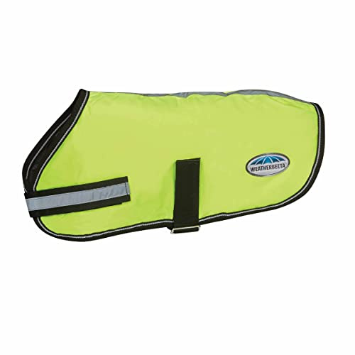 WeatherBeeta ComFiTec Reflective Parka 300D Dog Coat, Yellow, 25cm