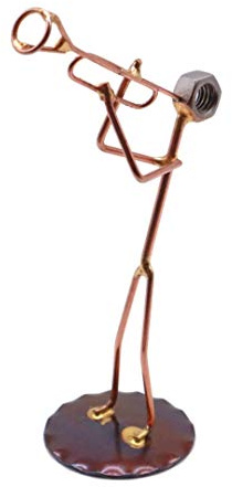 Trompete Sammlerstück Handgefertigte Metall Kunst Figur Schreibtisch Zubehör Trophäe Boss Geschenk Büro Dekor Business Professional Musikinstrument