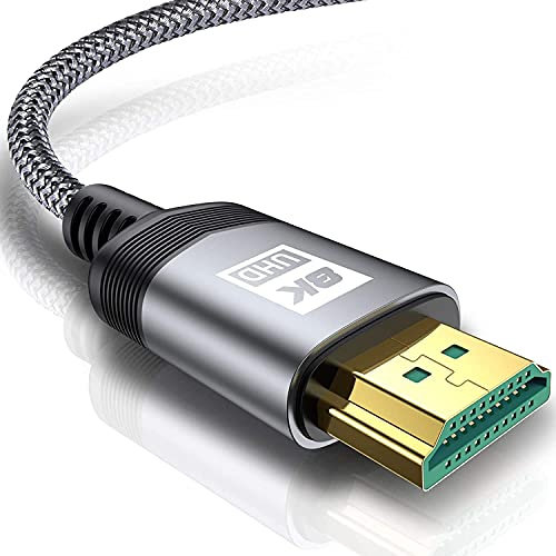 AviBrex 8K 10K HDMI 2.1 Cable 5M, Ultra HD High Speed Soundbar, PS5 48Gpbs 8K@60hz 4K@120hz 144Hz eARC HDR10 4:4:4 HDCP 2.2 & 2.3 Dolby Compatible with PS5/ Fire TV/Roku TV/Playstation 5/Xbox