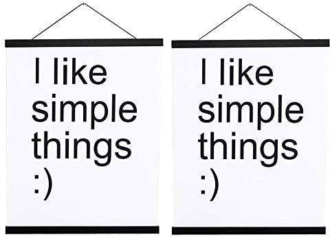 Sanauto A1 - Listón de póster magnético de madera para pósteres, 61 x 90, 61 x 91,5, 61 x 40 (61 cm, negro, 2 paquetes)