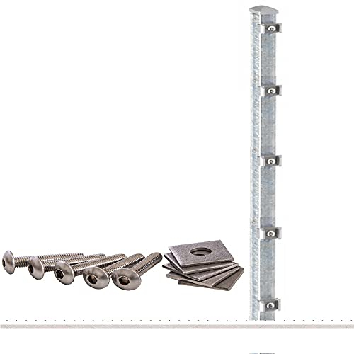 Doppelstabmattenzaun 8/6/8 Zink konfigurieren sie den kompletten Zaun für ihr Bauvorhaben (Kurpfosten ohne Leiste, Höhe 0,63m)