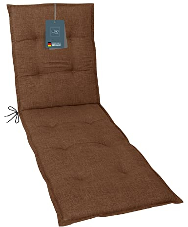 LILENO HOME Sonnenliege Auflage [1er Set - Rollliege] in Braun - Perfekt für Strandliege und Gartenliege - Polster für Gartenliege (190x60x6cm)