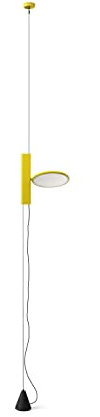 Flos Deckenleuchte Ok aus Aluminium in der Farbe Yellow 18W, Maße: Kabellänge: 400cm, Durchmesser Leuchte: 20cm, F4640019