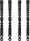 Tenoburian 4er Pack Malice Clips, Tcatical Molle Clips für Beutel und Ausrüstung (lang) (Schwarz, L)