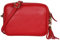 AmbraModa GLX8 - Damen Handtasche Umhängetasche Schultertasche Handytasche aus genarbtem Rindsleder (Rot)