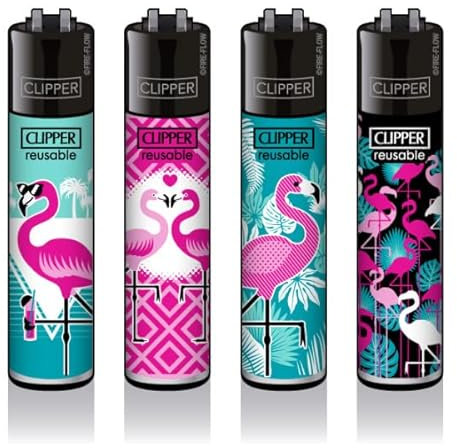 Clipper® Feuerzeug - Neue Motive 2023 + Crystal Balls (Flamingos)