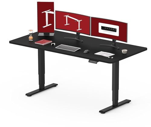 SANODESK Höhenverstellbarer Schreibtisch komplette Tischplatte Schreibtisch Höhenverstellbar Elektrisch Ergonomischer mit Flüsterleisem Dual-Motor 160x80cm