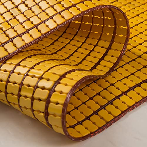 YUJIANHUAA Sommer Isomatte Schlafmatten,Bambusmatte Bettwäsche,Faltbare Bambus-kühlmatratze,Atmungsaktive Karbonisierte Mahjong Matte,Glatte Gratfrei,für Schlafzimmer,Wohnzimmer,Sofa,Bett (90x160cm)