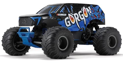 ARRMA Gorgon 2wd MT 1:10 RTR Ready to Run, Ferngesteuerter RC Basher Monster Truck mit Bürstenmotor, ohne Akku und Ladegerät, Blau