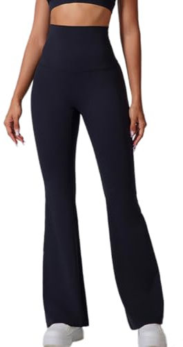 Hanaoops Yoga-Hosen für Damen Schlaghose Hohe Taille Yogahose Gerippt Nahtlos Sporthose Trainieren Bootleg Schlaghose Bootcut Fitnesshose Aktive Freizeit Jazzpants