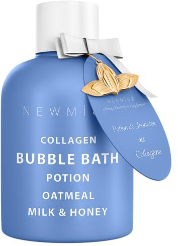Collagen Bubble Bath - Long Lasting Bubbles Luxury Foaming Bath - Oatmeal Milk Honey - Moisturizing Relaxing Stress Relief Calming Self Care Spa Gift for Women Birthday Gifts Christmas