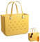 Borsa da spiaggia da donna, borsa da spiaggia impermeabile in EVA, borse da viaggio in gomma anti-sabbia, borse di grandi dimensioni, lavabile, borsa da spiaggia con fori per sport, picnic, vacanze,
