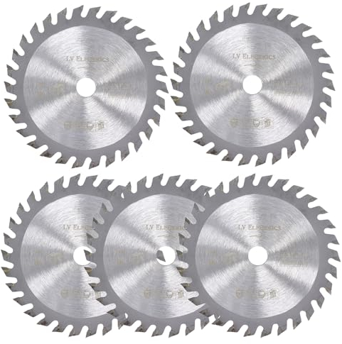 BALUGAEA Hoja de sierra circular para madera, 85 x 10 mm, 30 dientes, apta para sierras circulares de mano para trabajar madera dura, madera blanda, MDF y plástico, 5 unidades