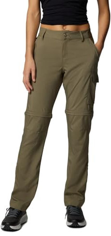 Columbia Silver Ridge Utility Convertible Pant Pantalones para Senderismo, Verde (Stone Green), 12 US para Mujer