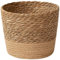 Lwaviwer Straw Weaving Flower Plant Pot Wicker Basket Rattan Flowerpot Storage Basket Handmade Woven Planter Basket M