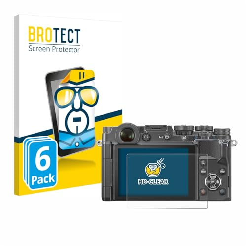 BROTECT Schutzfolie für Olympus PEN-F | 6 Stück Transparenter Displayschutz Made in Germany Klare Displayschutz-Folie Clear Einfache Montage Case-Friendly