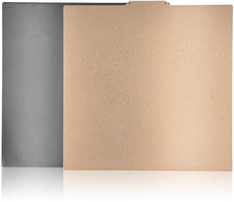 3D-Drucker-PEI-Bauplatte für Ender 5 Plus, 377 X 370 Mm Magnetische Bauplatte, Doppelseitig Strukturierte PEI-Platte, Flexible Druckbettoberflächenplattform, 3D-Drucker-Zubehör