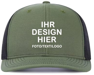 ERICAT personalisiert Cap personalisierte Basecap mit Foto/Logo/Text Baseball Cap selbst gestalten für Männer&FrauenBaseballkappe, verstellbare Trucker-Kappe aus Baumwolle,Unisex-Dad-Hut