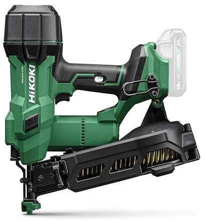 HiKOKI Akku Dachpappnagler - 18V, 25-45mm Nägel, Luftfeder-Antrieb, Brushless Motor - Leistungsstark, Wartungsfrei und Vielseitig - Inkl. Koffer