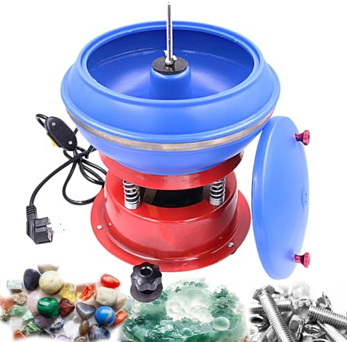 Lucidatrice Lucidatrice, 3.5L 8 Pollici Elettrico Pietra Vibrante Tumbler Gioielli Vibrazione Lucidatrice Metallo Industriale Ad Alte Prestazioni Lucidatrice Gioielli Con Abrasivo Smeriglio