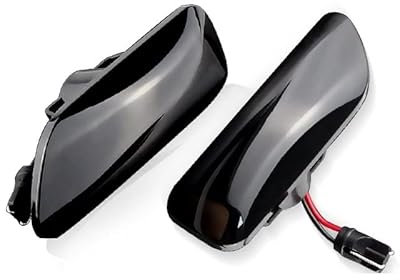 Huhpa 2 stücke Sequentielle Seitenmarkierung Fender Blinker Blinker for Volvo XC90 S80 XC70 V70 S60 2001-2009(2pcs NO Dynamic)