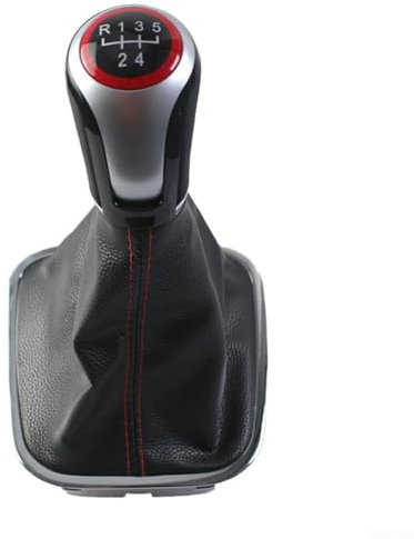 Oceanlend Pomo de palanca de cambios manual de 5 velocidades, para Polo 6R 6C para Hatchback para modelos Sedan de 2011 a 2019