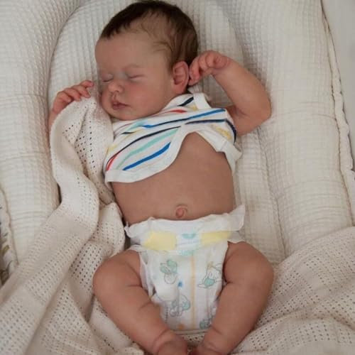 Binxing Yts Reborn Baby 48 cm Silicona Suave Vinilo de 48 cm Muñecas Reborn Realistas Recién Nacido Boca Magnética Juguete Reborn Hecho a Mano Bebés Navidad Regalo de Cumpleaños