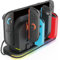 Base de carga y refrigeración para Nintendo Switch 2 con ventilador de refrigeración, luz RGB, indicadores LED, soporte de carga magnético compatible con Switch 2 Joy Con