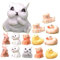 SUPVOX 14 Pièces Figurines Animales Miniatures Résine Décorations pour Jardin Maison de Poupées et Gâteaux
