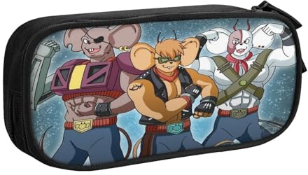 YINGD Biker Mice from Mars Pencil Case with Magnetic Closure - Quick-Access Design for Pens, Sticky Notes, Paper Clips