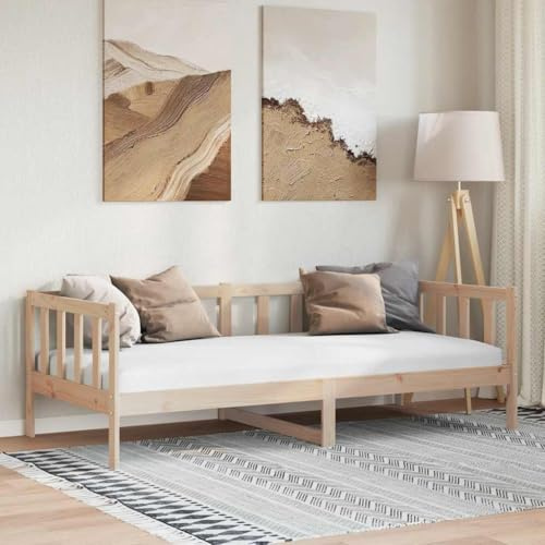 JHQHSM Massivholz Tagesbett Kiefer 90x200 cm Multifunktionales Sofabett Robustes Lattenrost Gästebett