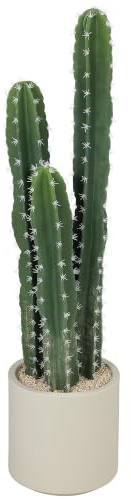 HOMCOM Cactus artificiale 95cm in vaso realistico | Cactus colonna, grande, decorazione cactus, casa, ufficio, regalo per inaugurazione casa.