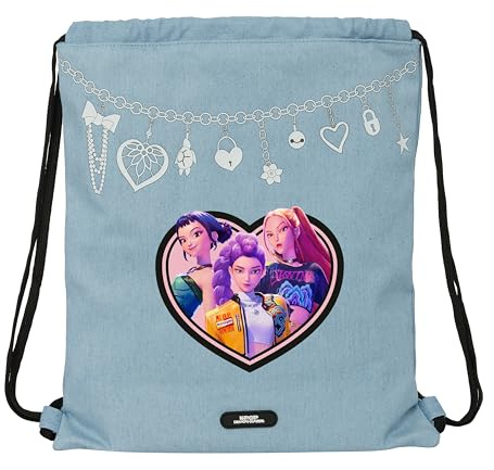 K-Pop Demon Hunters HUNTR/X Rucksack, flach, groß, ideal für Kinder verschiedener Altersgruppen, bequem und vielseitig, robust, 35 x 40 cm