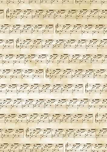 Baier & Schneider Transparent-Papier Transparentpapier Noten DIN A4 quer, DIN A4 (21x31cm), 115 g/m²