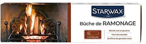 STARWAX Buche de ramonage pour poêle et cheminée - Idéal pour décoller et dégrader la suie et le goudron. Adapté à tous types de conduits. Sans odeur., 1 Unité (Lot de 1)