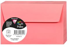 Clairefontaine 5351C Packung mit 20 Umschläge Pollen, in Format FT30, 90 x 140 mm, 120g, litschi