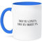 3dRose mug_221163_6 Circus, Not My Monkeys Zweifarbige Tasse, Keramik, blau