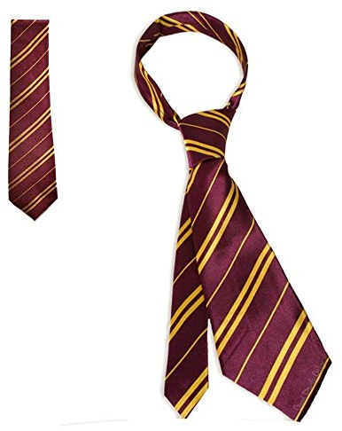 Wizard Magic School House Tie Pinstripe Book Week Accessory Boys Girls Adults