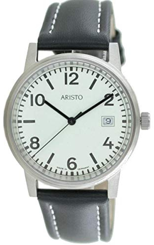 Aristo U-Boot Herren Uhr Edelstahl 3H27 Leder