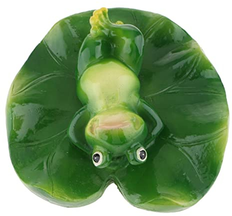 LOVIVER Schwimmfigur Teichdeko Der Hingucker Im Teich, B# auf dem Rücken Frosch