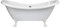 Milano Legend White 1750mm x 730mm Double Ended Freestanding Slipper Bath White Claw Feet