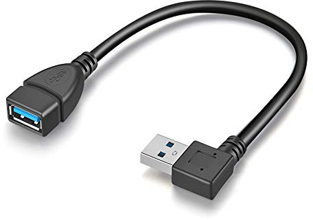 SuperSpeed USB 3.0 Angle Male to Female Extension Cable 6 Inch