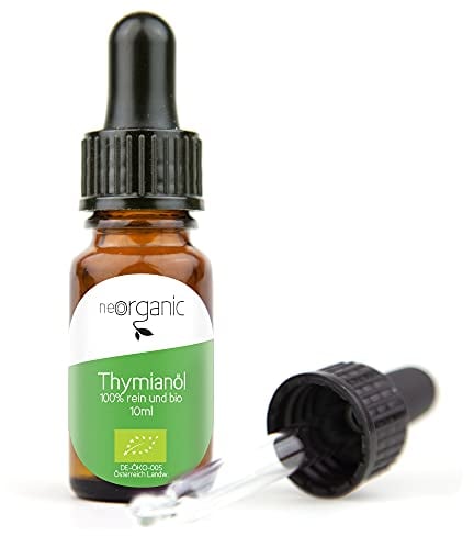 NeoOrganic® Bio-Thymianöl (Thymus vulgaris), 100% naturreines ätherisches BIO-Öl – 10ml